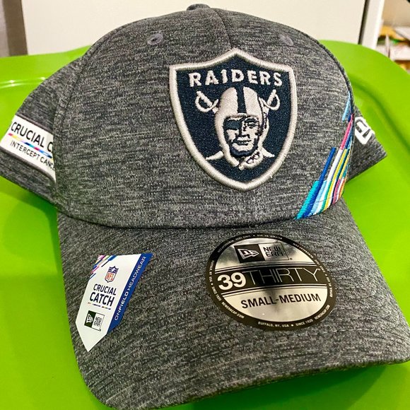 2019 Las Vegas Raiders New Era NFL Crucial Catch 39THIRTY Flex Hat BCA Cap S/M